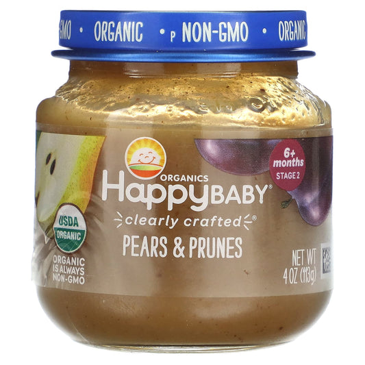 Happy Family Organics-Happy Baby-6+ Months-Pears & Prunes-4 oz (113 g)