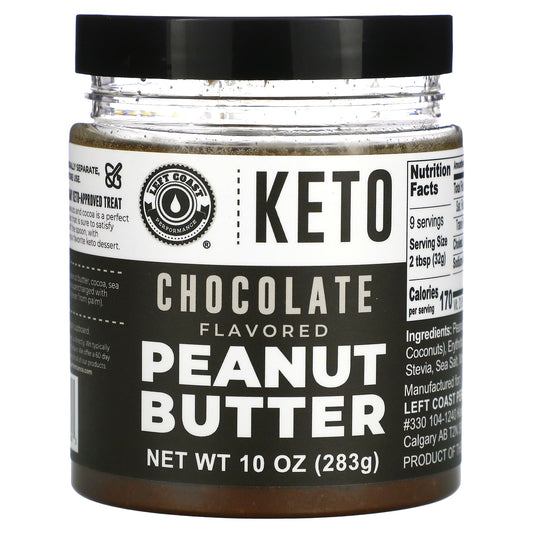 Left Coast Performance-Keto-Chocolate Flavored Peanut Butter-10 oz (283 g)