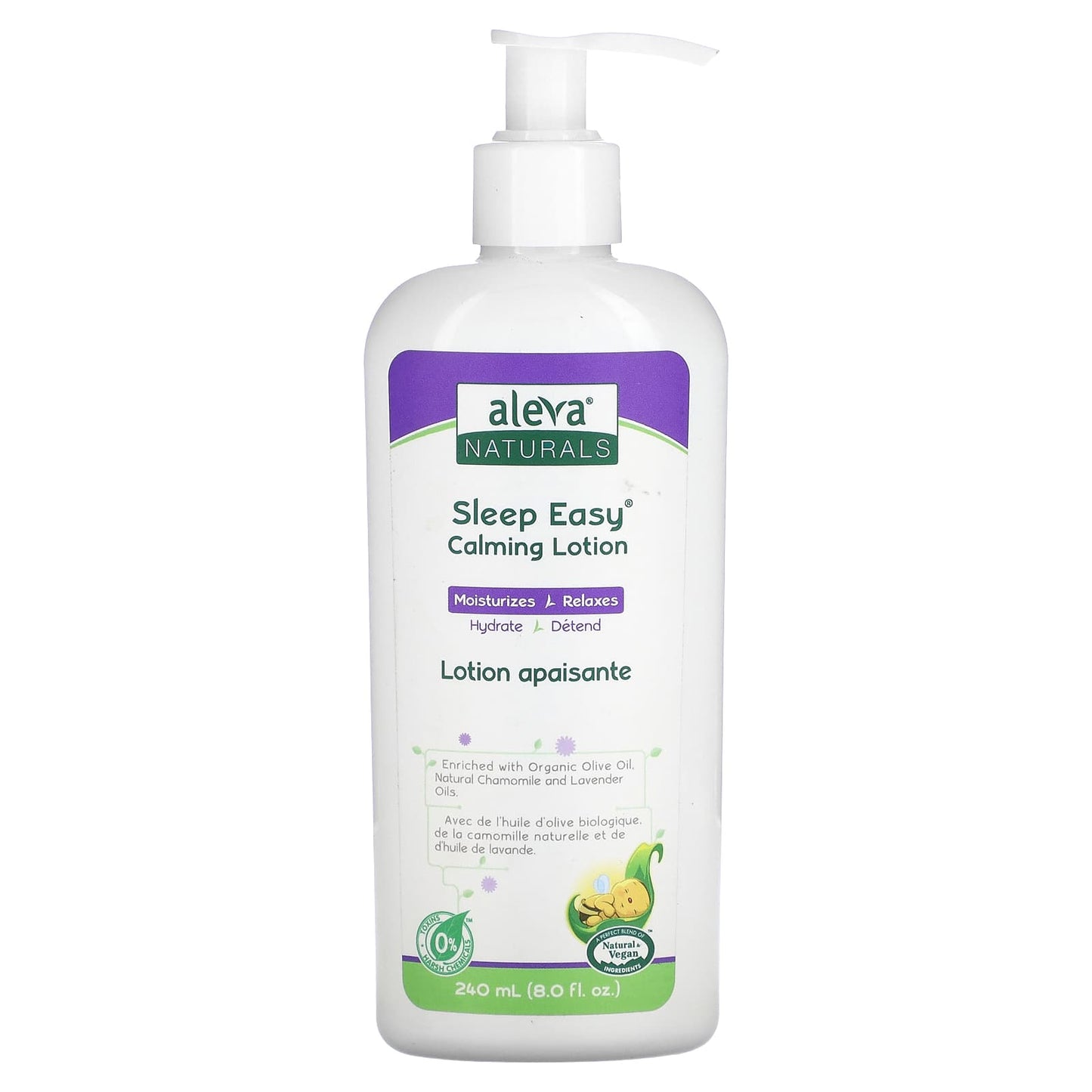 Aleva Naturals-Sleep Easy Calming Lotion-8 fl oz (240 ml)