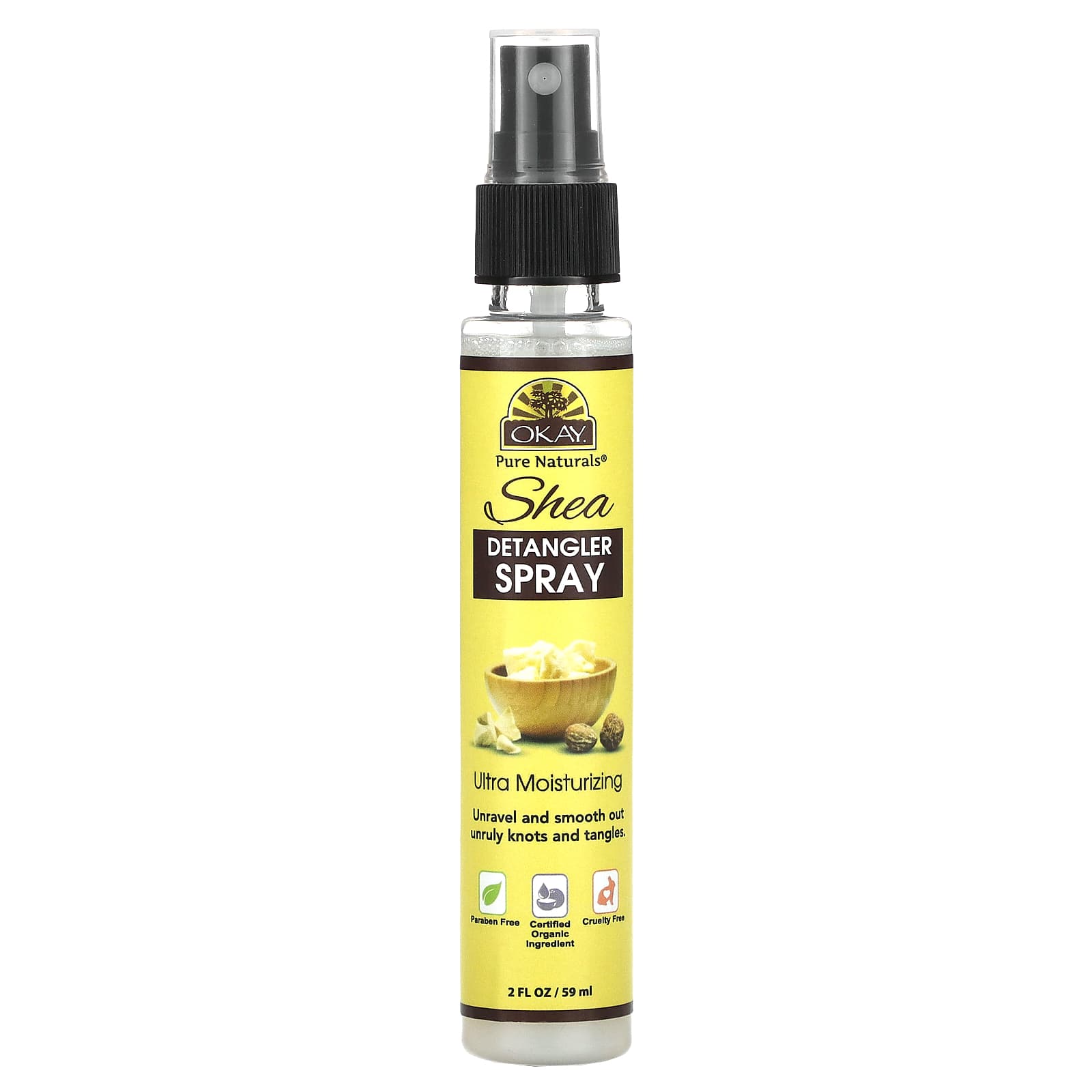 Okay Pure Naturals-Shea Detangler Spray-2 fl oz (59 ml)