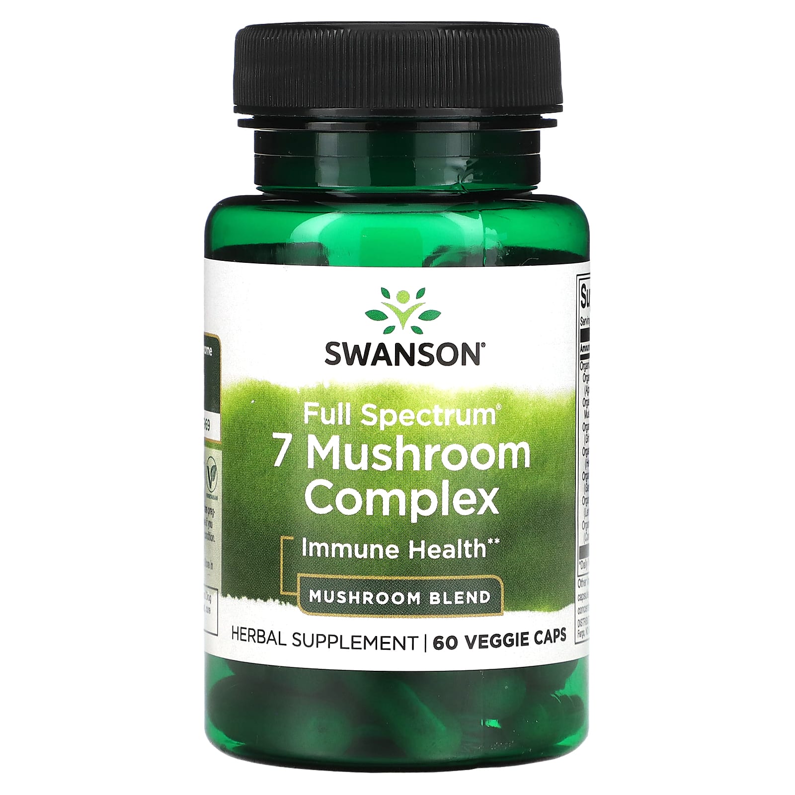 Swanson-Full Spectrum 7 Mushroom Complex-60 Veggie Caps