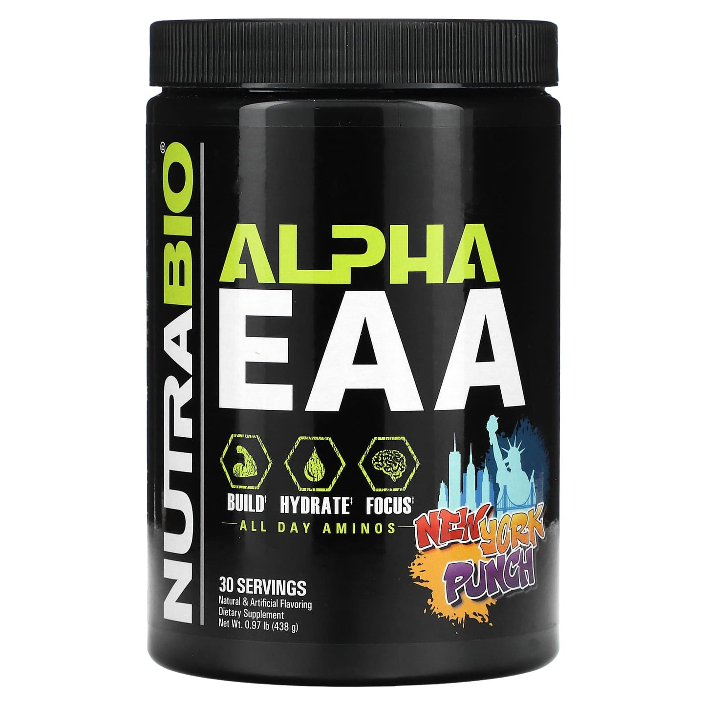 NutraBio-Alpha EAA-New York Punch-0.97 lb (438 g)