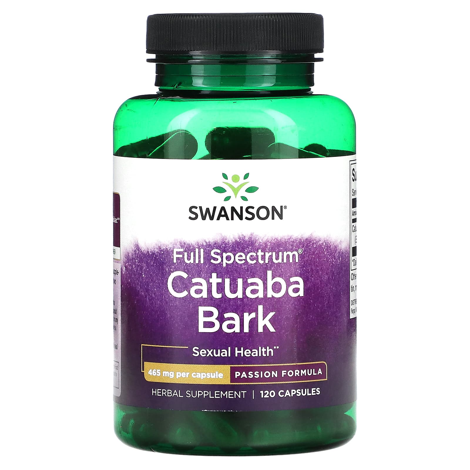 Swanson-Full Spectrum Catuaba Bark-465 mg-120 Capsules