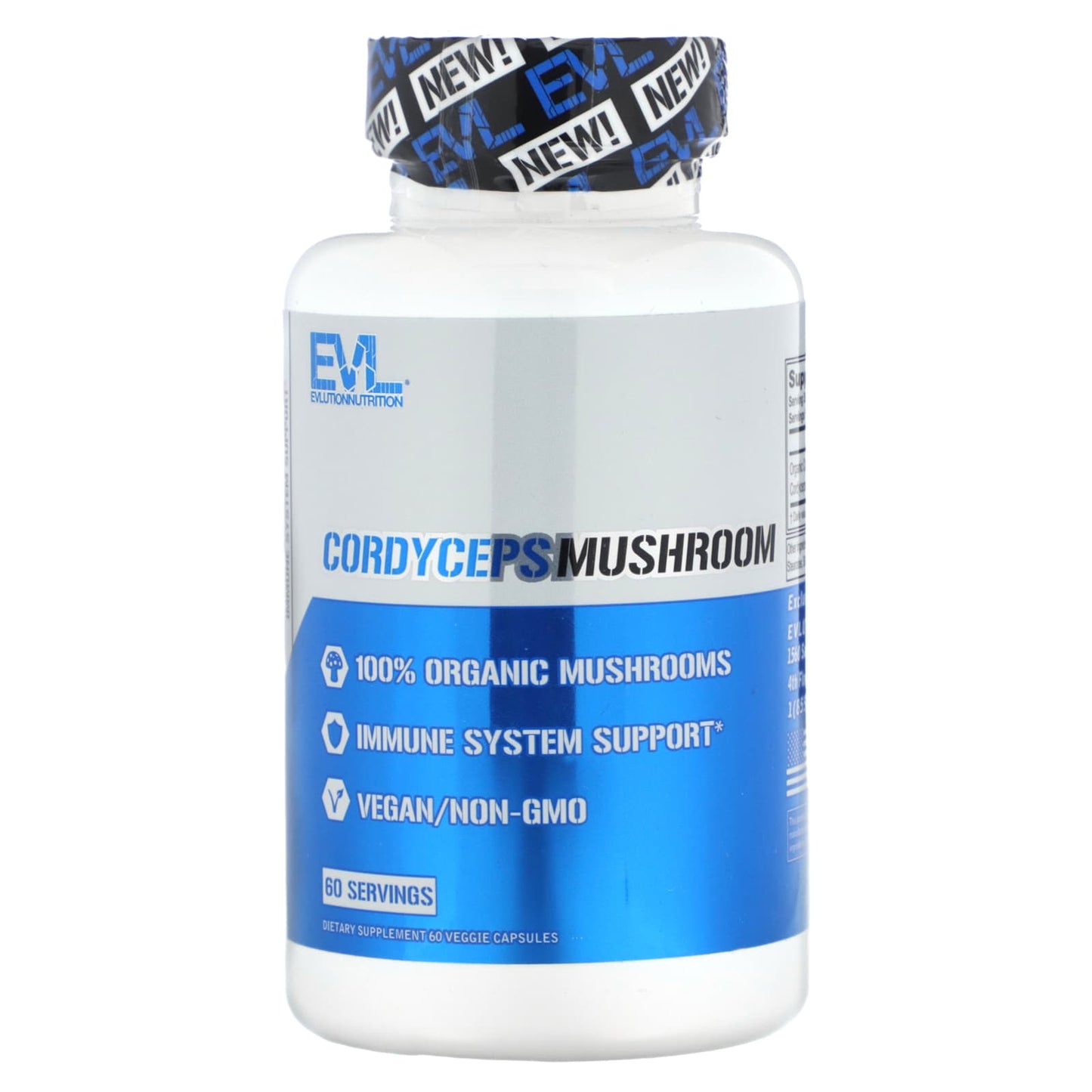 EVLution Nutrition-Cordyceps Mushroom-60 Veggie Capsules