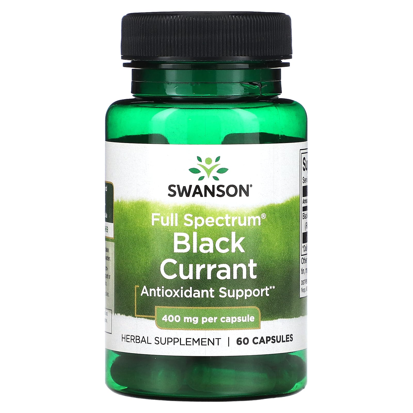 Swanson-Full Spectrum Black Currant-400 mg-60 Capsules