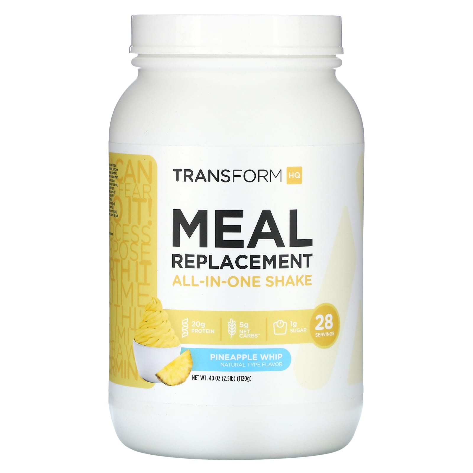 TransformHQ-Meal Replacement-All-in-One Shake-Pineapple Whip-2.5 lb 40 oz (1120 g)