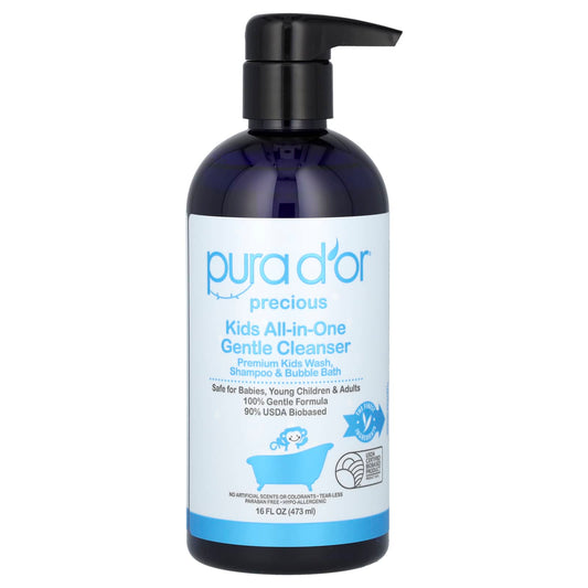 Pura D'or-Kids All-in-One Gentle Cleanser-16 fl oz (473 ml)