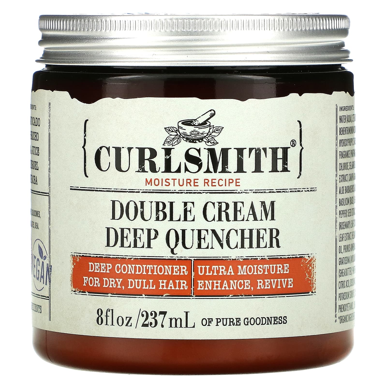 Curlsmith-Double Cream Deep Quencher-For Dry-Dull Hair-8 fl oz (237 ml)