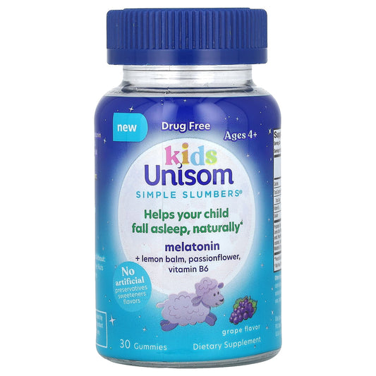 Unisom-Kids Simple Slumbers-Age 4+-Grape-30 Gummies