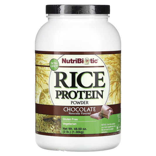 NutriBiotic-Rice Protein Powder-Chocolate-3 lb (1.36 kg)