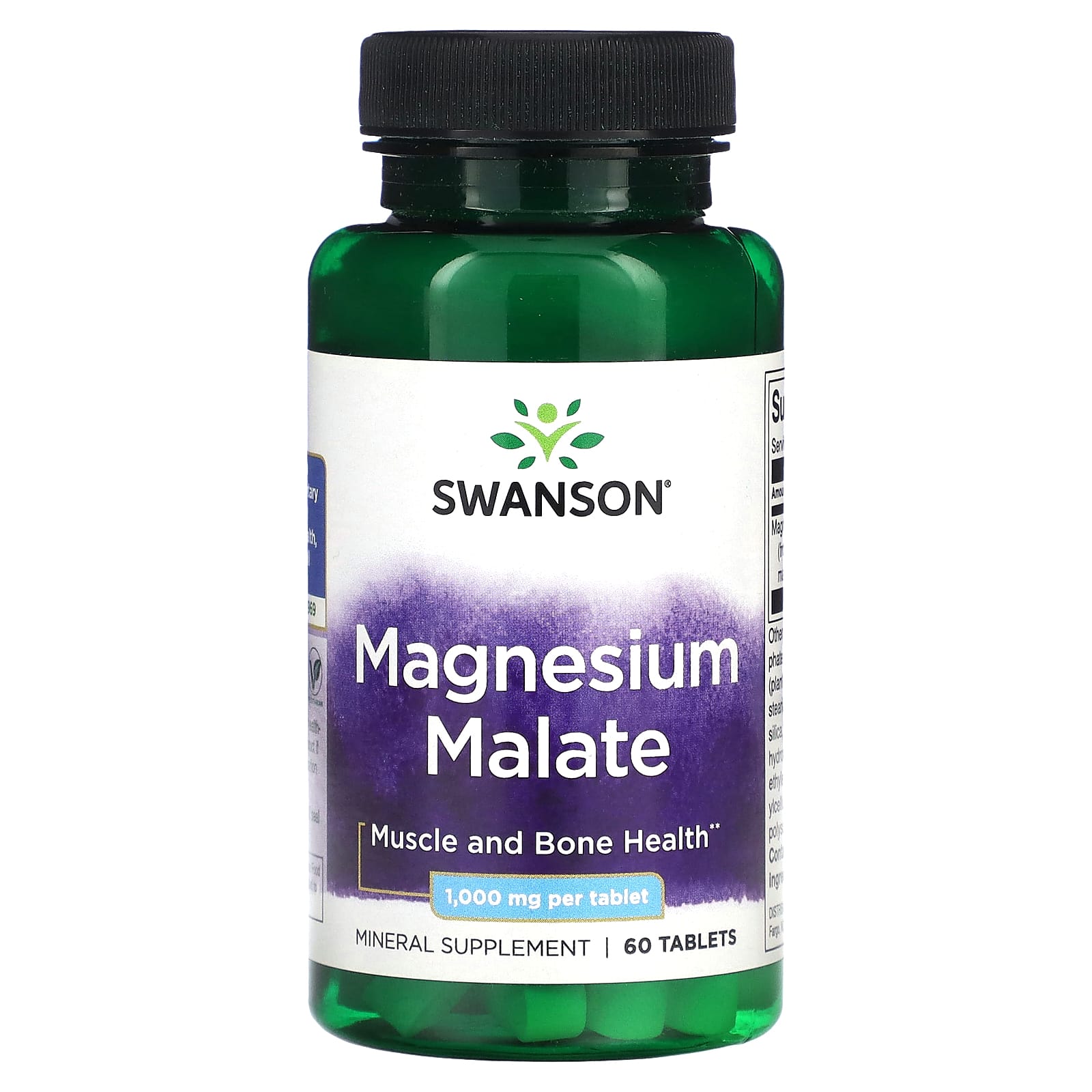 Swanson-Magnesium Malate-1,000 mg-60 Tablets