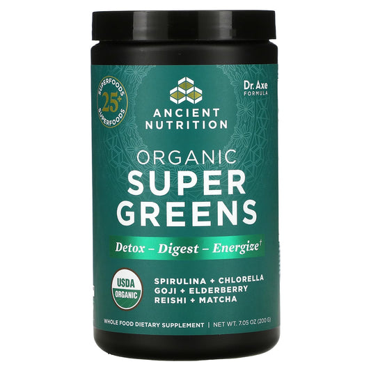 Ancient Nutrition-Organic Super Greens- 7.05 oz (200 g)