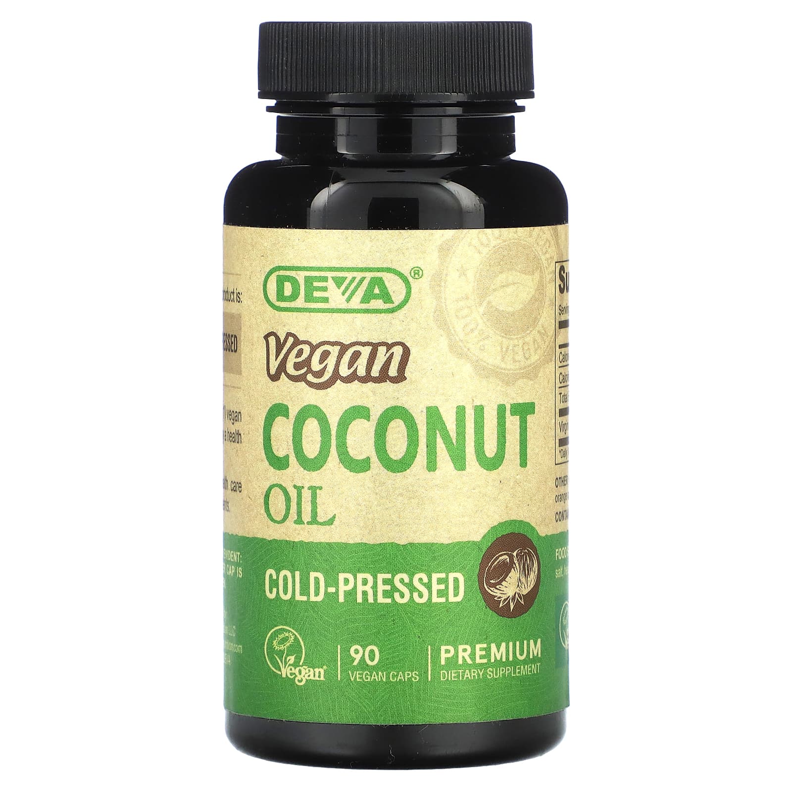 Deva-Vegan Coconut Oil-90 Vegan Caps