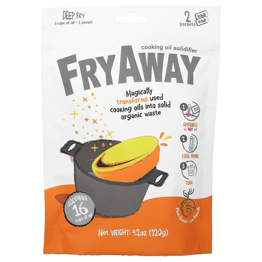 FryAway-Cooking Oil Solidifier-Deep Fry-2 Packets-4.2 oz (120 g)