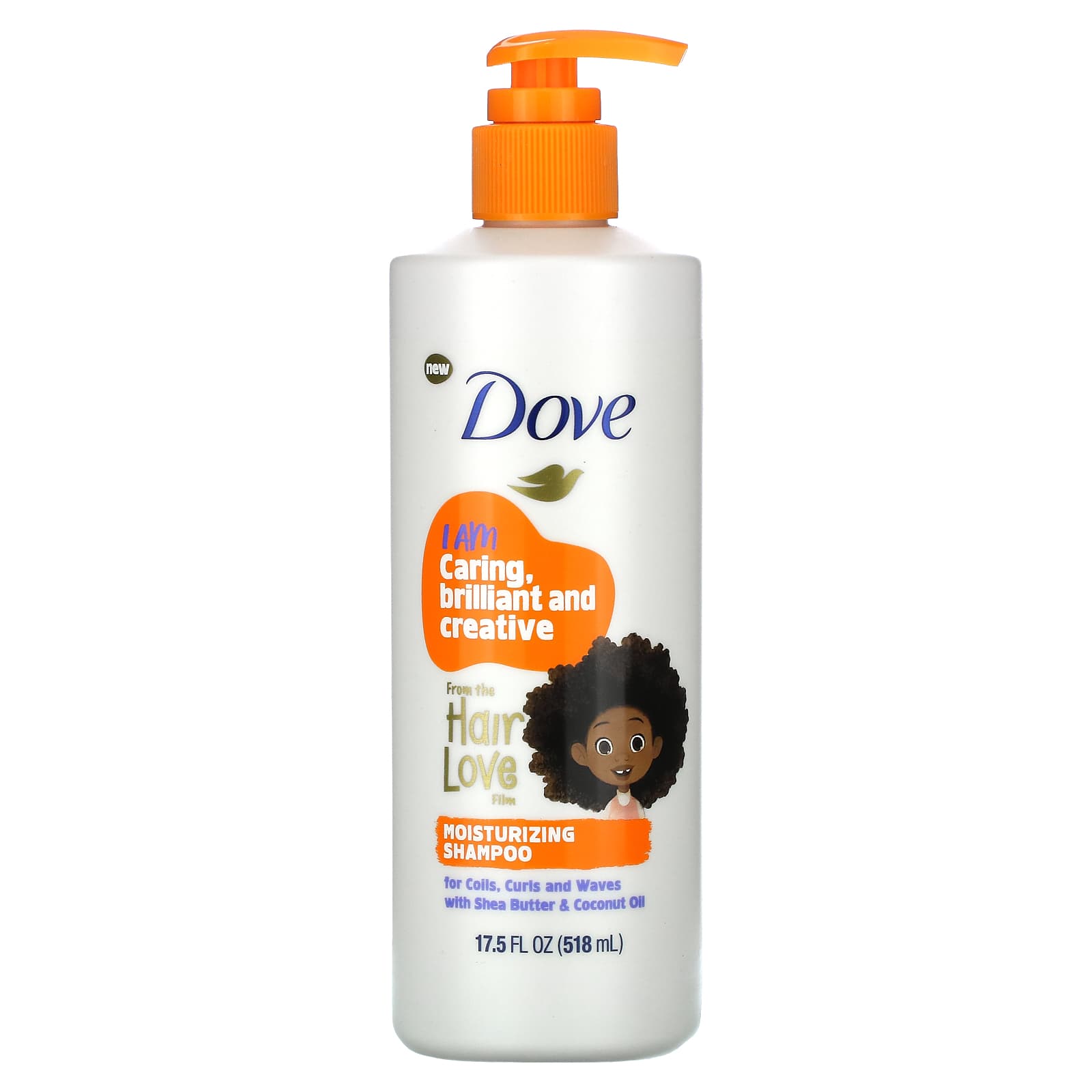 Dove-Kids Care-Moisturizing Shampoo-For Coils-Curls and Waves-17.5 fl oz (518 ml)