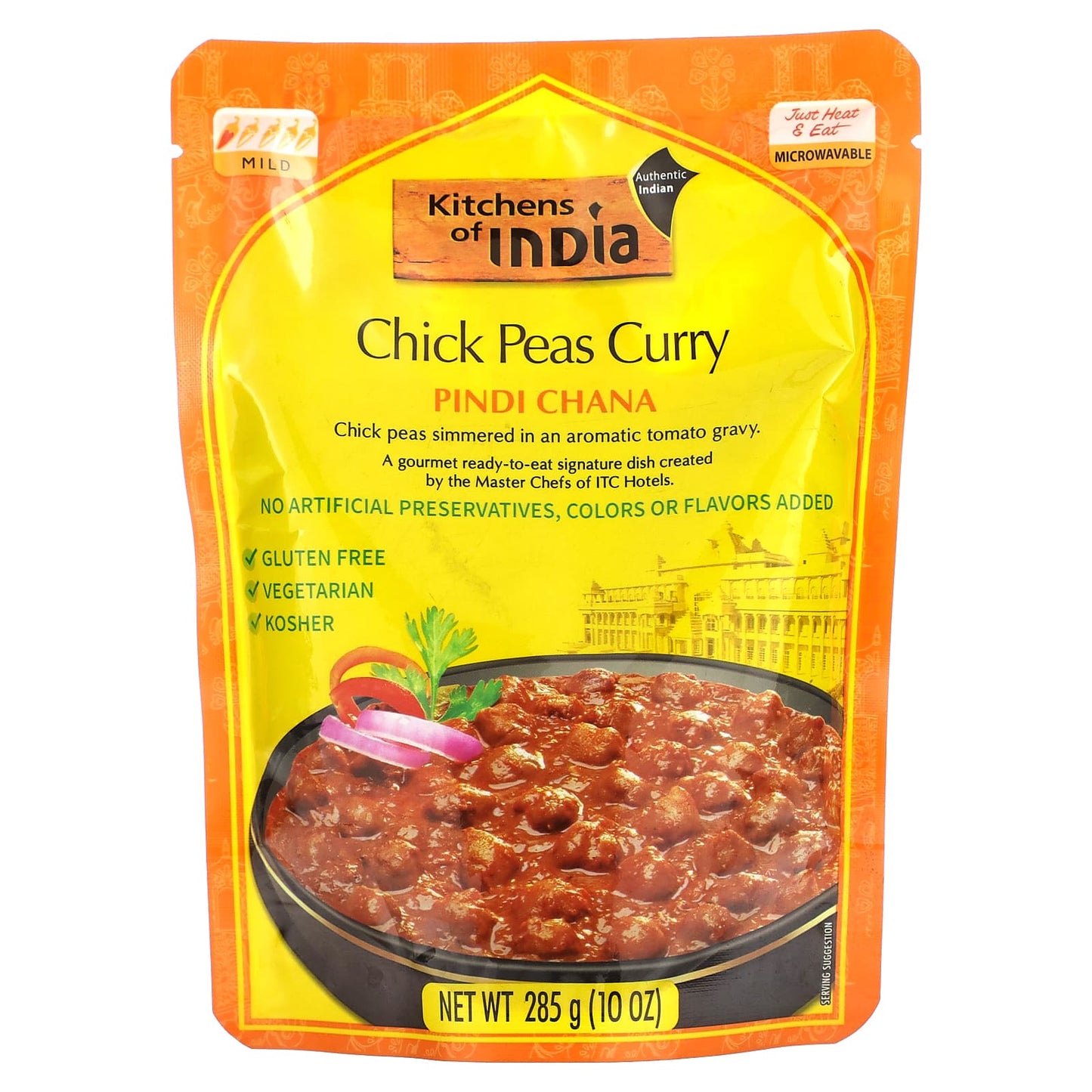 Kitchens of India-Pindi Chana-Chick Peas Curry-Mild-10 oz (285 g)