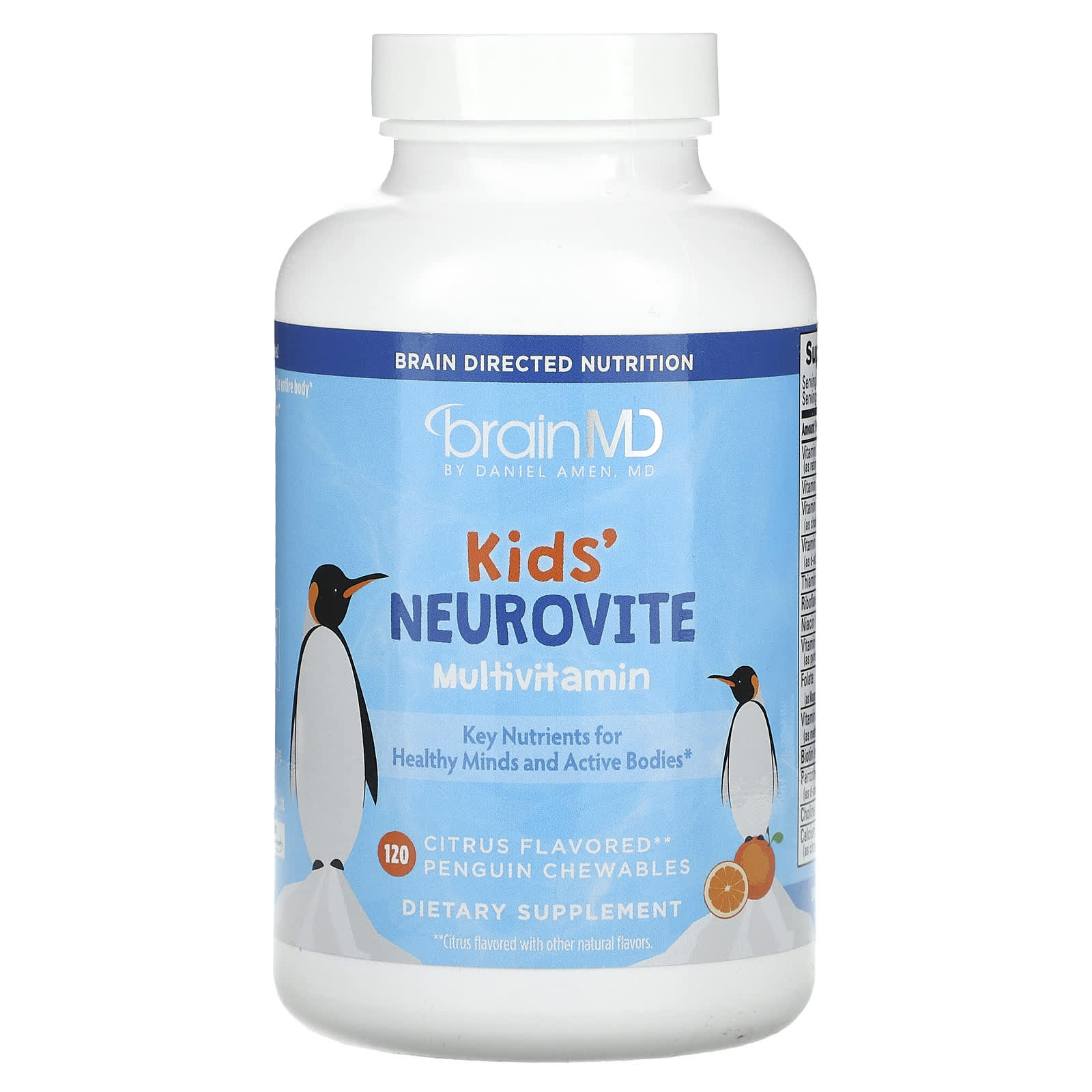 BrainMD-Kids'-Neurovite  Multivitamin-Citrus-120 Penguin Chewables