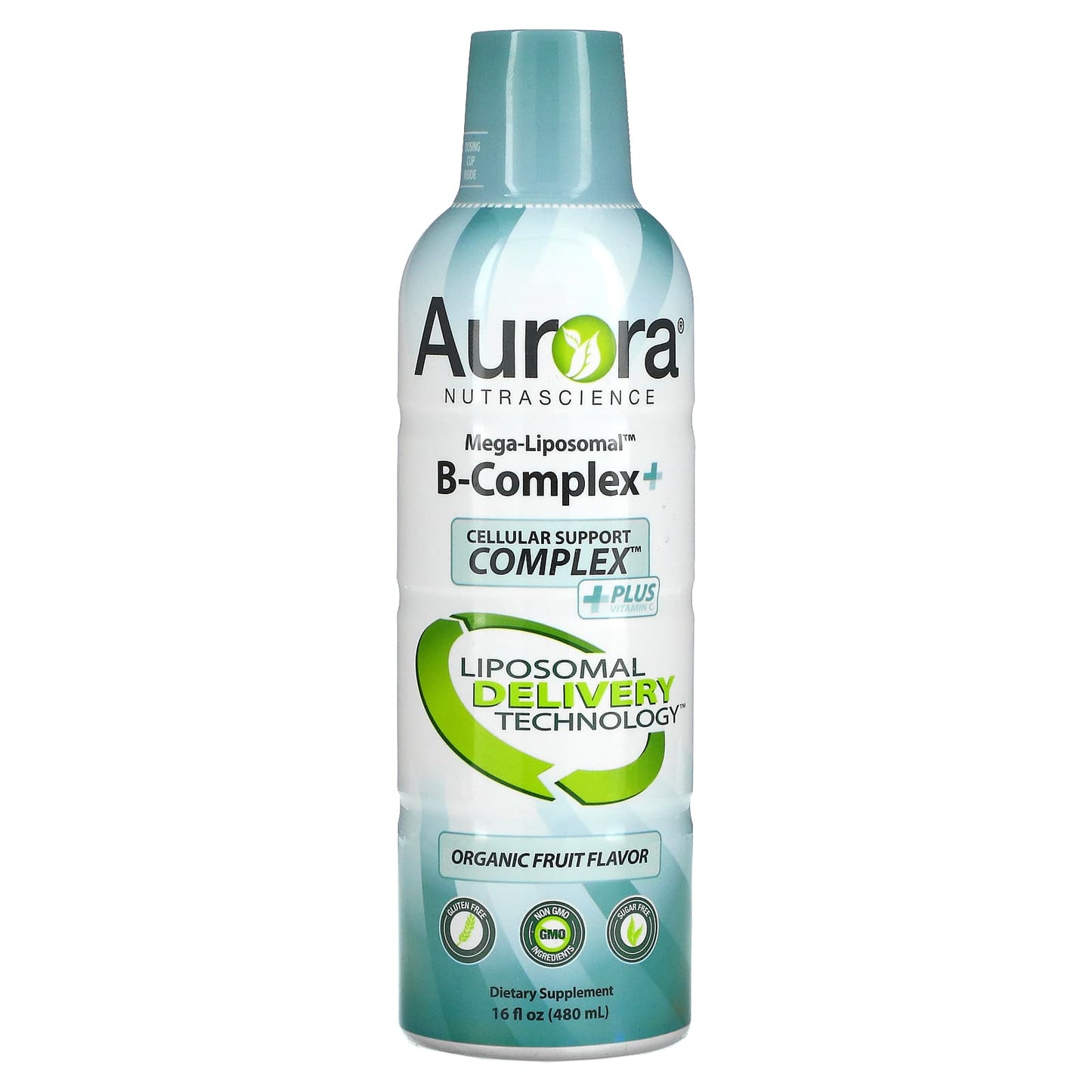 Aurora Nutrascience-Mega-Liposomal B-Complex+-Organic Fruit-16 fl oz (480 ml)