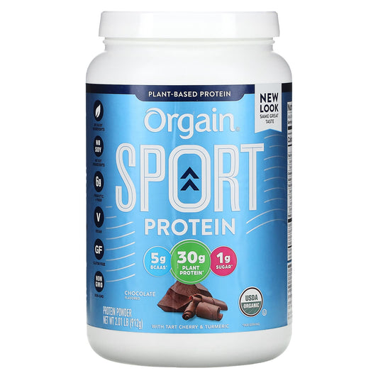 Orgain-Sport Protein Powder-Plant-Based-Chocolate-2.01 lb (912 g)