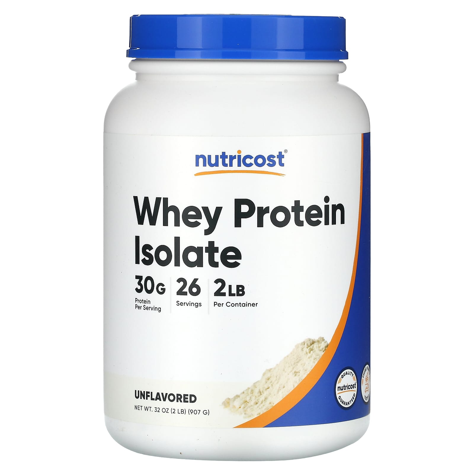 Nutricost-Whey Protein Isolate-Unflavored-2 lb (907 g)