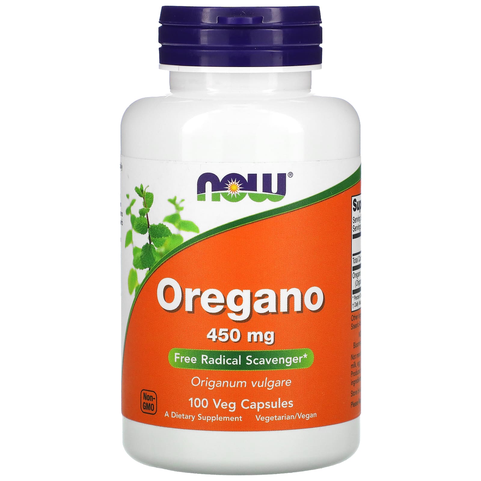 NOW Foods-Oregano-450 mg-100 Veg Capsules