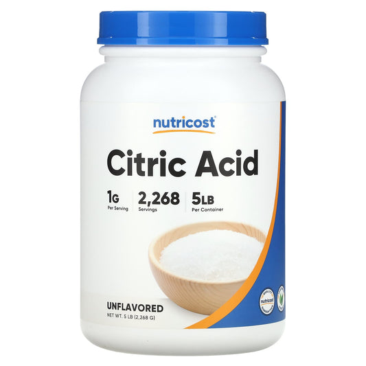 Nutricost-Citric Acid-Unflavored-5 lb (2,268 g)