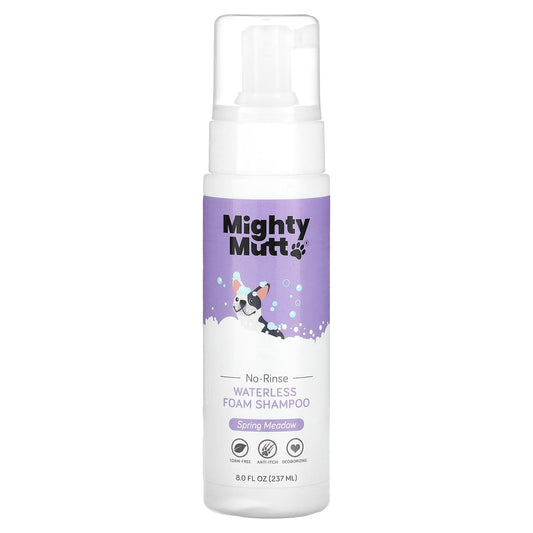 Mighty Mutt-Waterless Foam Shampoo-For Dogs-Spring Meadow-8 fl oz (237 ml)