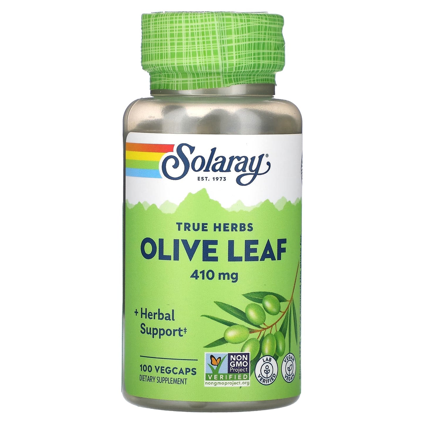 Solaray-True Herbs-Olive Leaf-410 mg-100 VegCaps