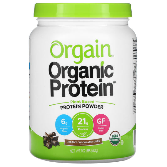 Orgain-Organic Protein Powder-Plant Based-Creamy Chocolate Fudge-1.02 lb (462 g)