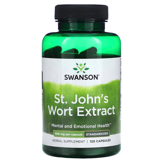 Swanson-St. Johns's Wort Extract-Standardized-300 mg -120 Capsules