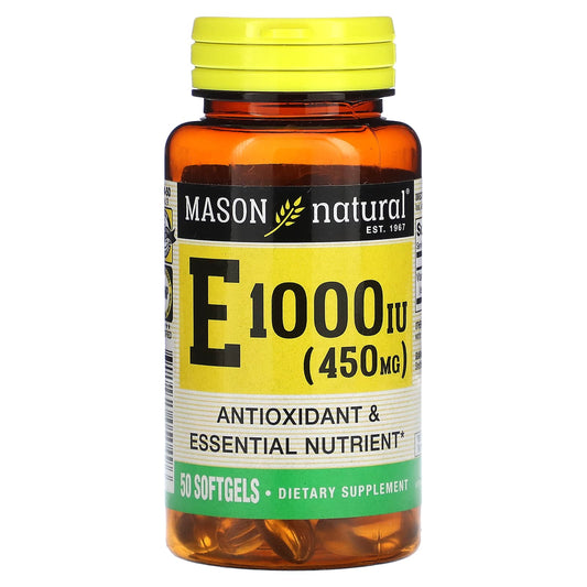 Mason Natural-Vitamin E-450 mg (1,000 IU)-50 Softgels