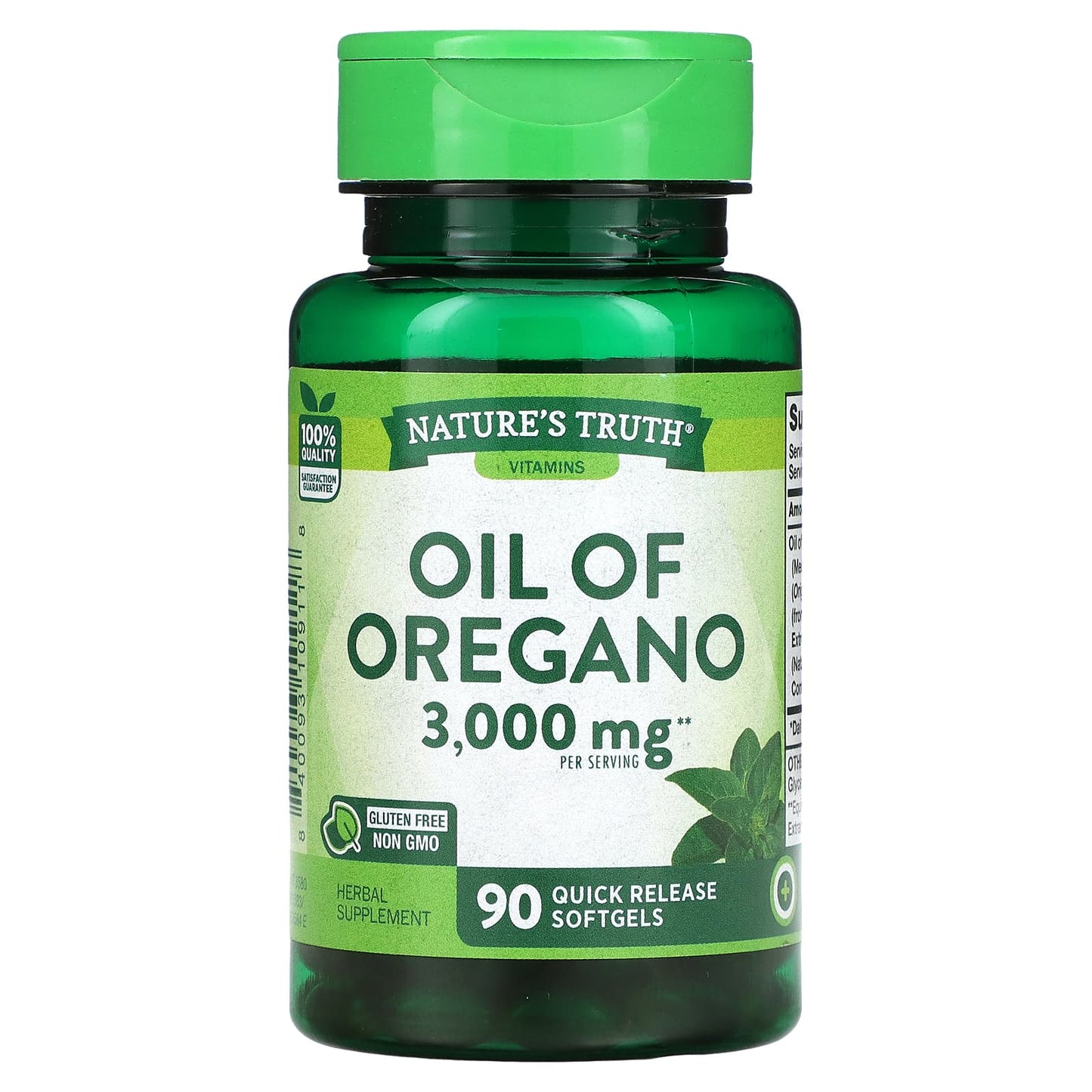 Nature's Truth-Oil Of Oregano-3,000 mg-90 Quick Release Softgels (1,500 mg per Capsule)