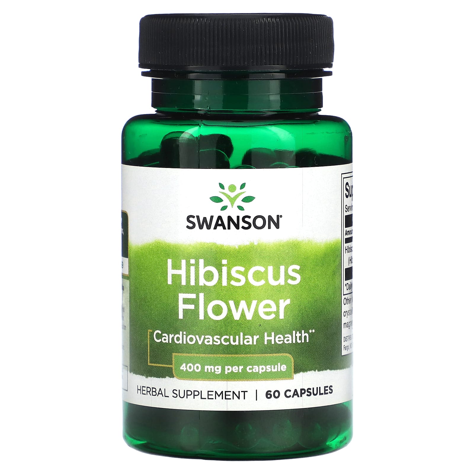 Swanson-Hibiscus Flower-400 mg-60 Capsules