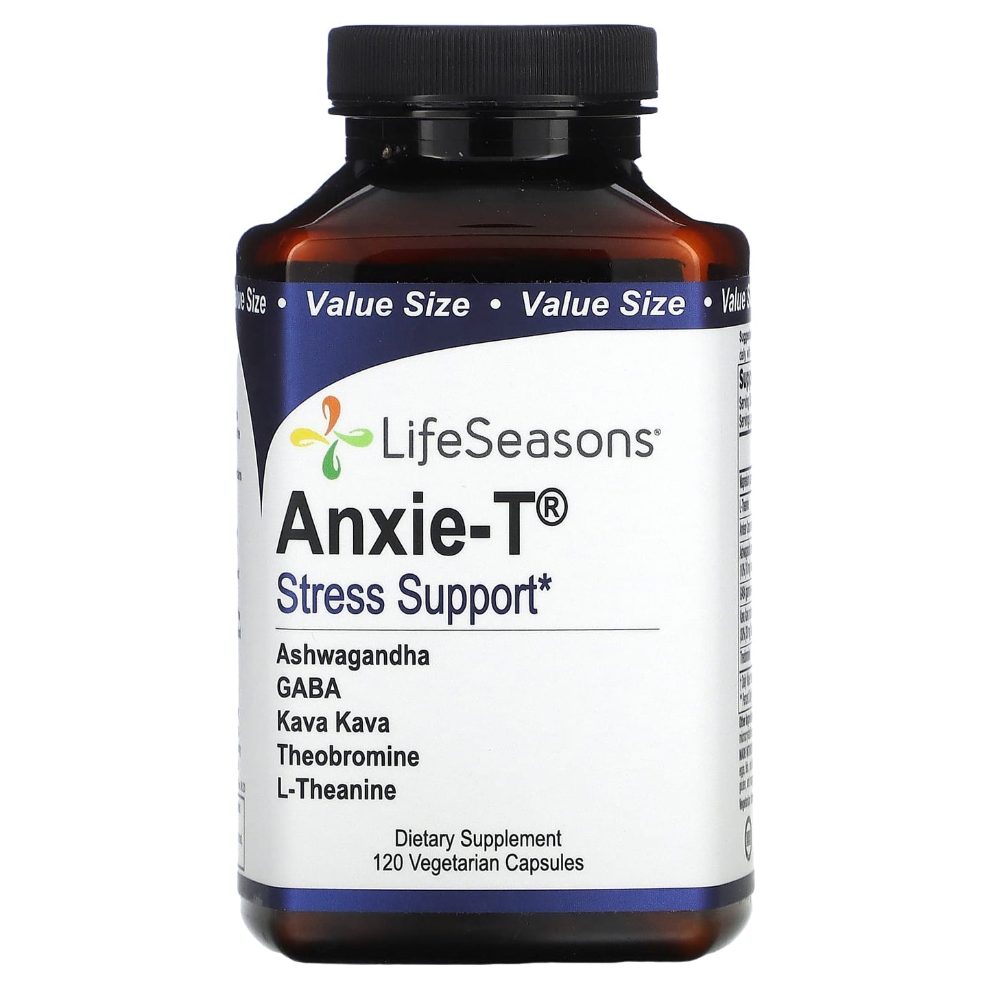 LifeSeasons-Anxie-T-Stress Support-120 Vegetarian Capsules