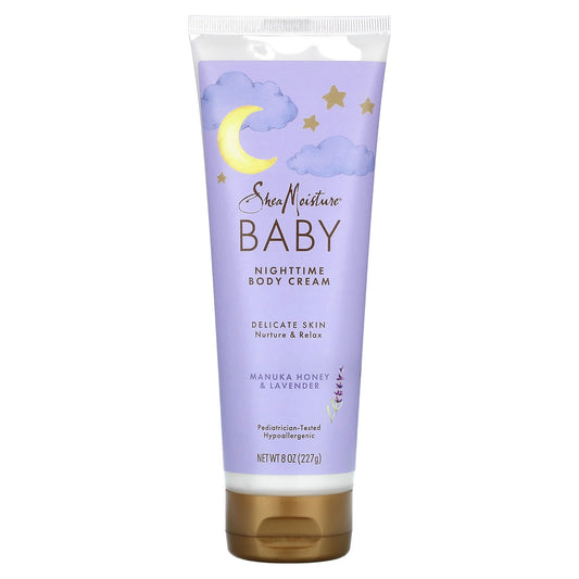 SheaMoisture-Baby-Nighttime Body Cream-Manuka Honey & Lavender-8 oz (227 g)