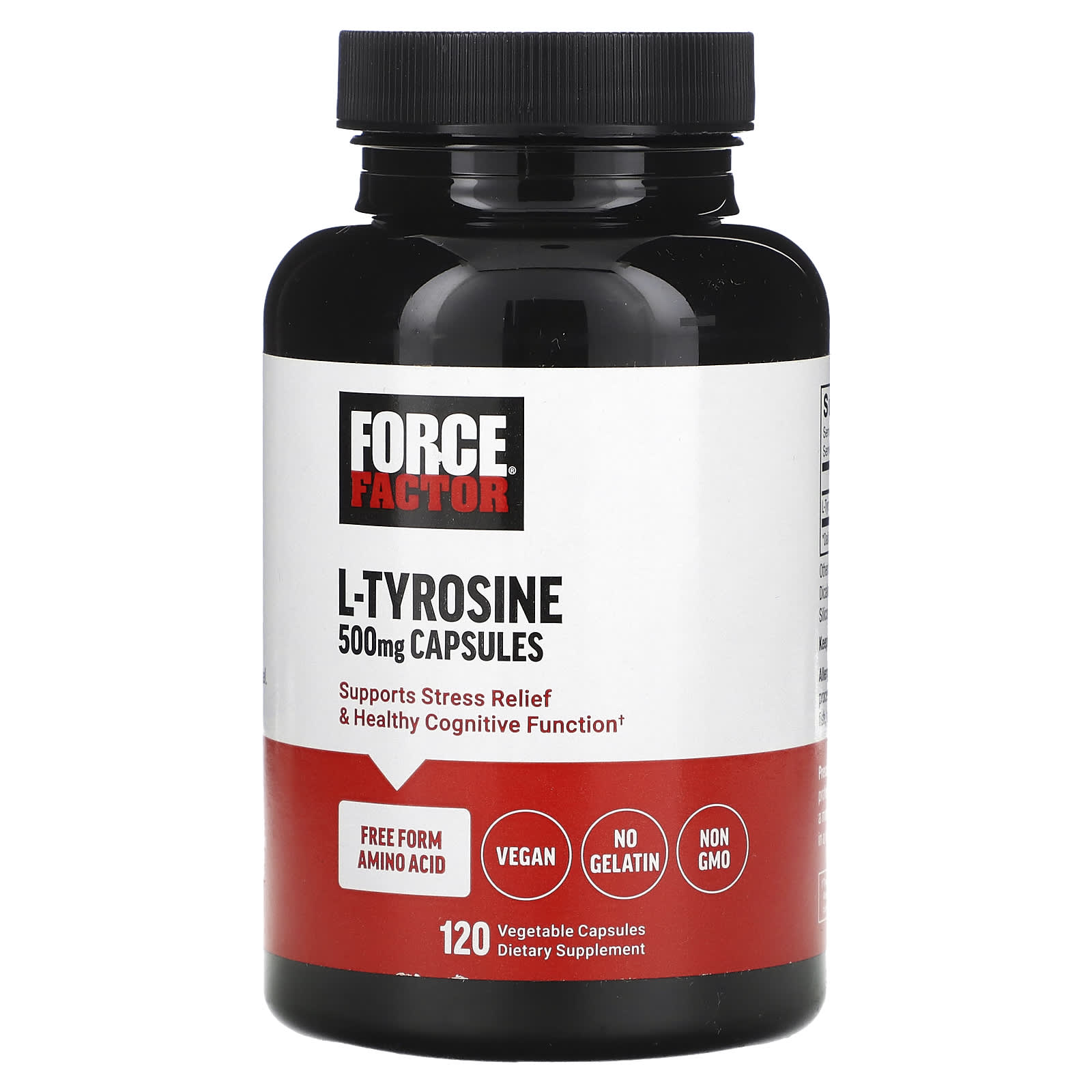 Force Factor-L-Tyrosine-1,000 mg-120 Vegetable Capsules (500 mg per Capsule)