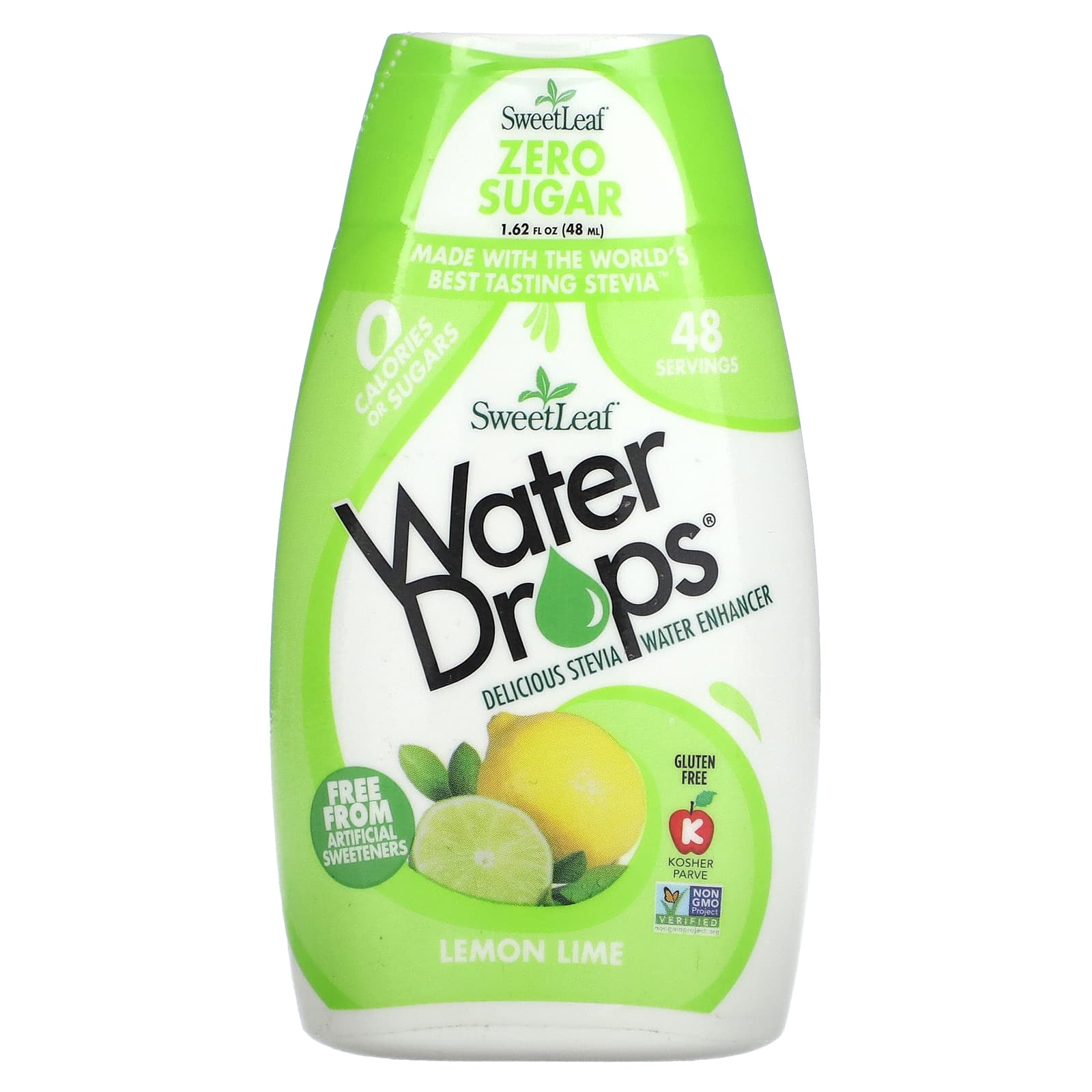 Wisdom Natural-SweetLeaf-Water Drops-Delicious Stevia Water Enhancer-Lemon Lime-1.62 fl oz (48 ml)