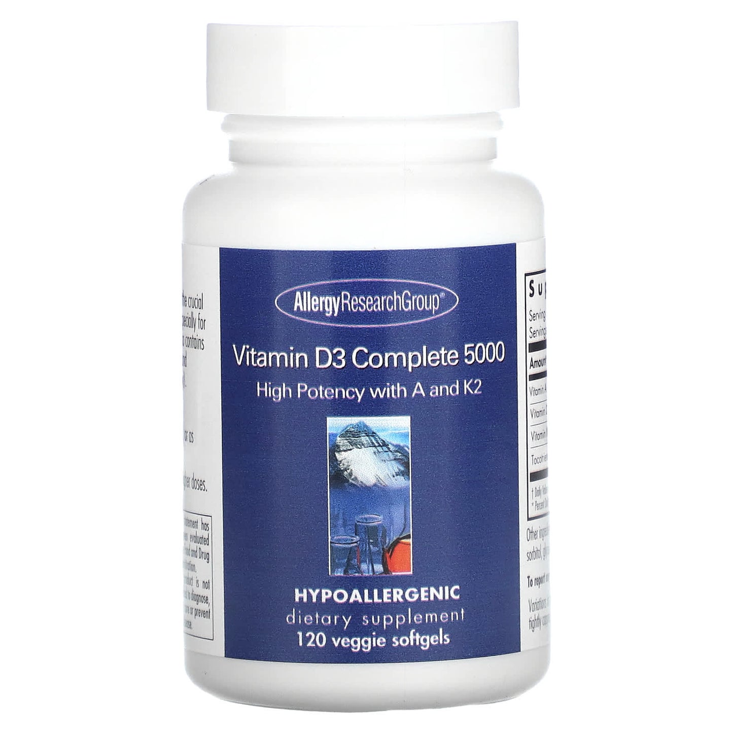 Allergy Research Group-Vitamin D3 Complete 5000-120 Veggie Softgels