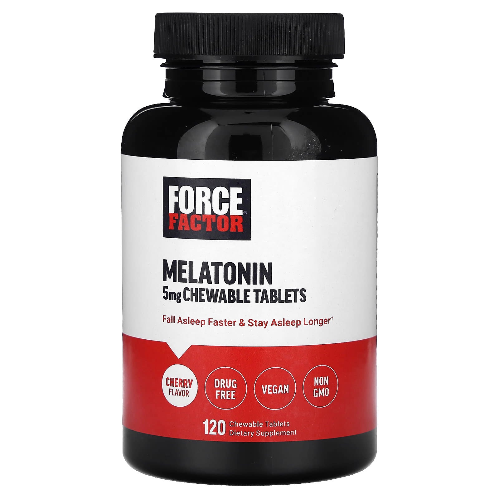 Force Factor-Melatonin-Cherry-5 mg-120 Chewable Tablets