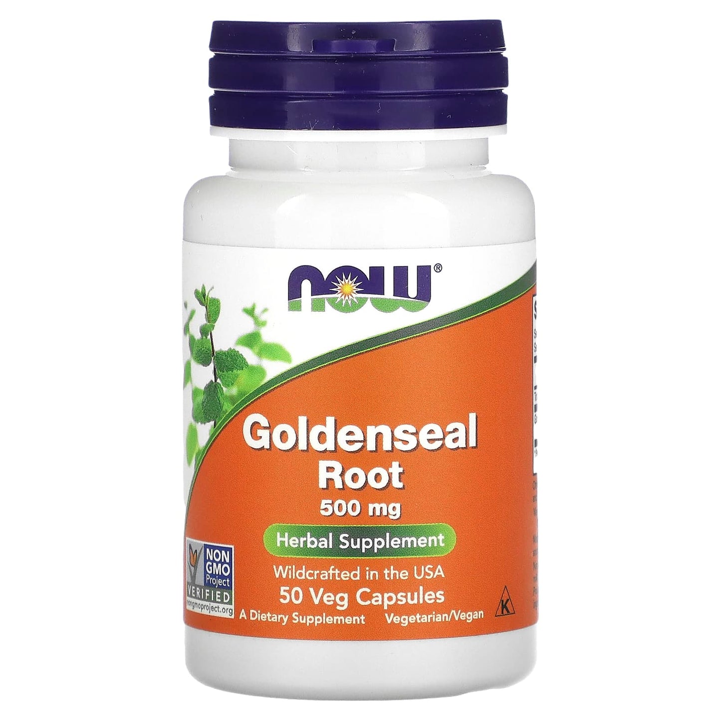 NOW Foods-Goldenseal Root-500 mg-50 Veg Capsules