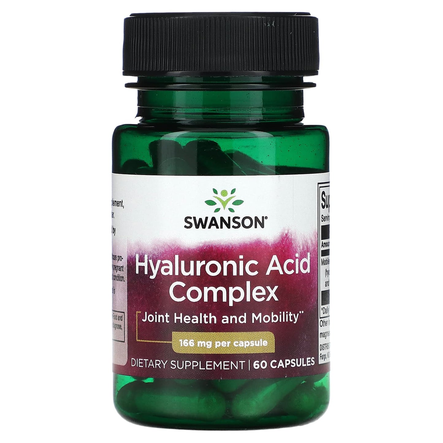 Swanson-Hyaluronic Acid Complex-166 mg-60 Capsules