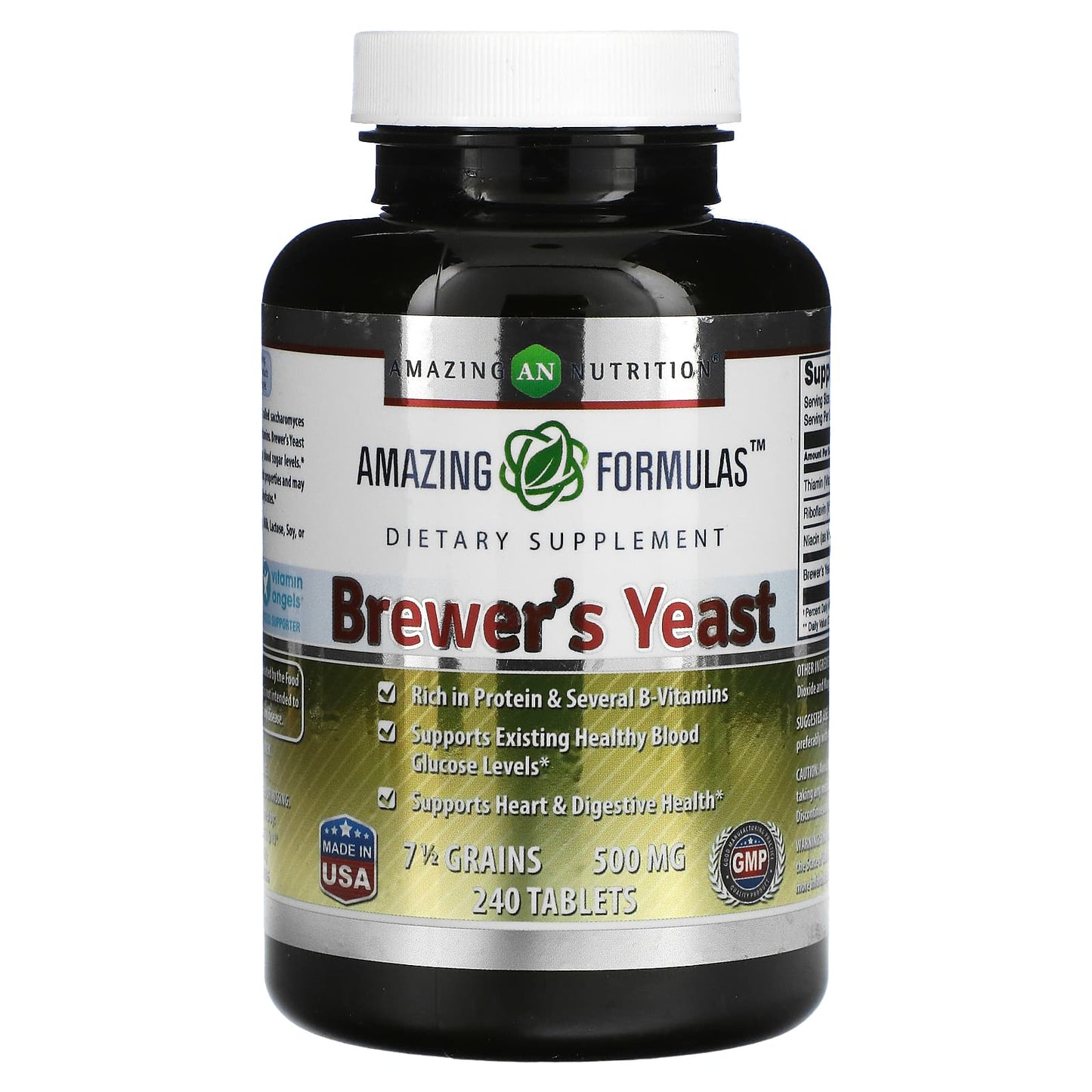 Amazing Nutrition-Brewer's Yeast-500 mg-240 Tablets (250 mg per Tablet)