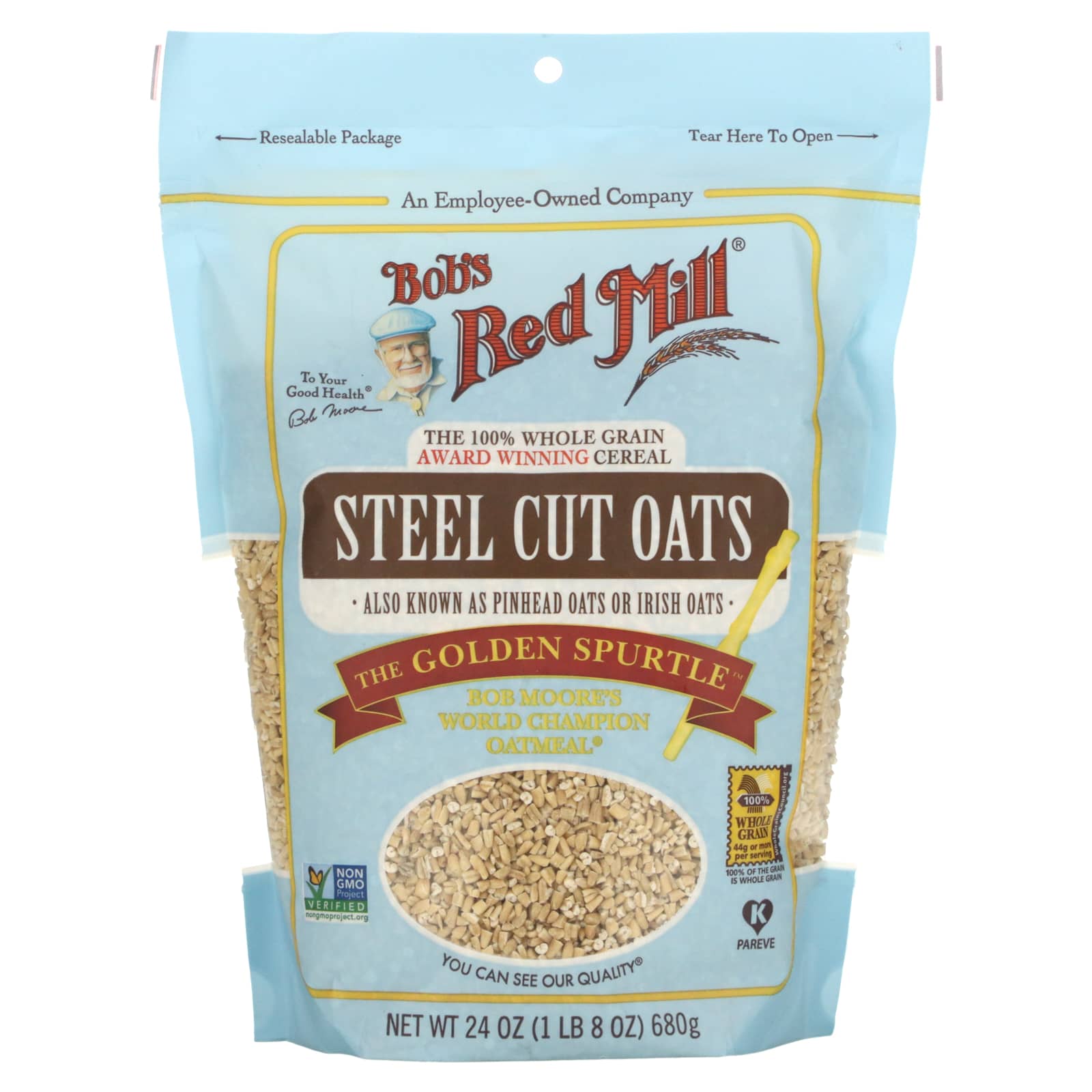 Bob's Red Mill-Steel Cut Oats-Whole Grain-24 oz (680 g)