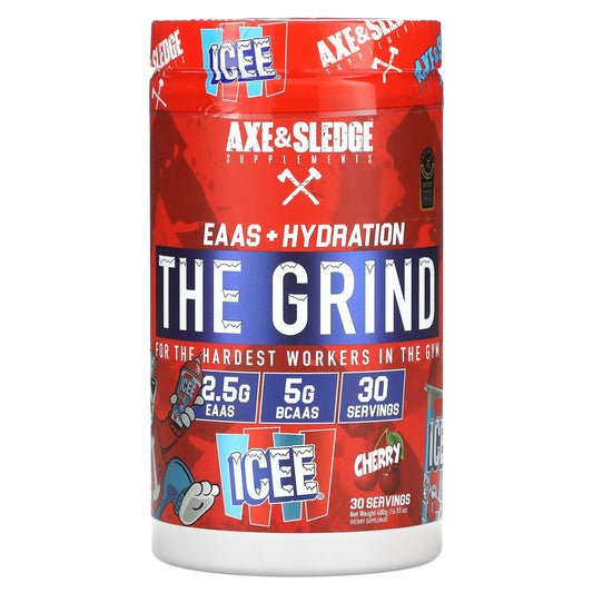 Axe & Sledge Supplements-The Grind-EAA s + Hydration-Icee Cherry-16.93 oz (480 g)