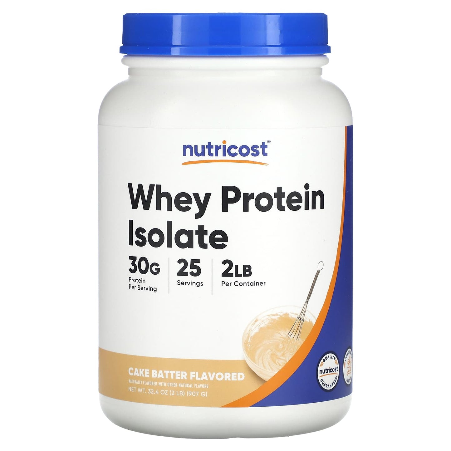 Nutricost-Whey Protein Isolate-Cake Batter-2 lb (907 g)