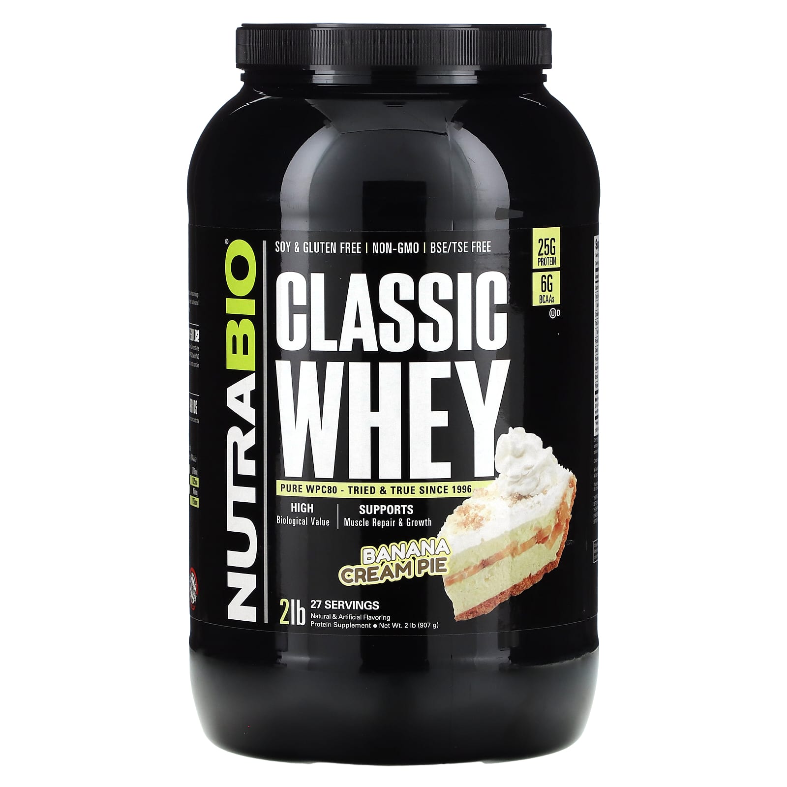 NutraBio-Classic Whey-Banana Cream Pie-2 lb (907 g)