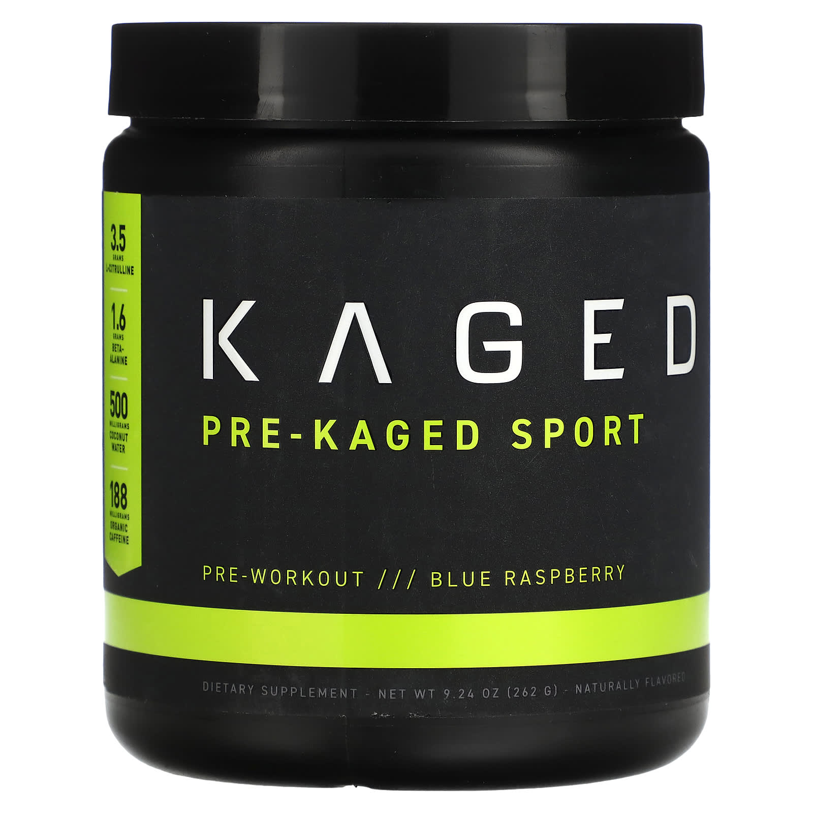 Kaged-Pre-Kaged-Sport Pre-Workout-Blue Raspberry-9.24 oz (262 g)