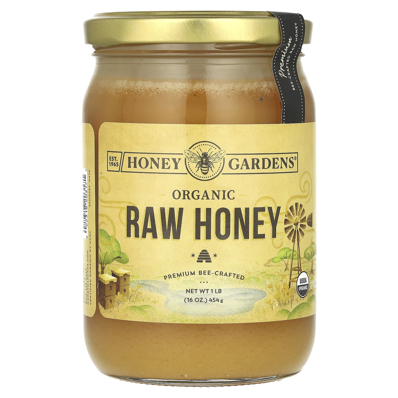 Honey Gardens-Organic Raw Honey-16 oz (454 g)