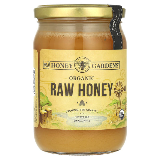 Honey Gardens-Organic Raw Honey-16 oz (454 g)