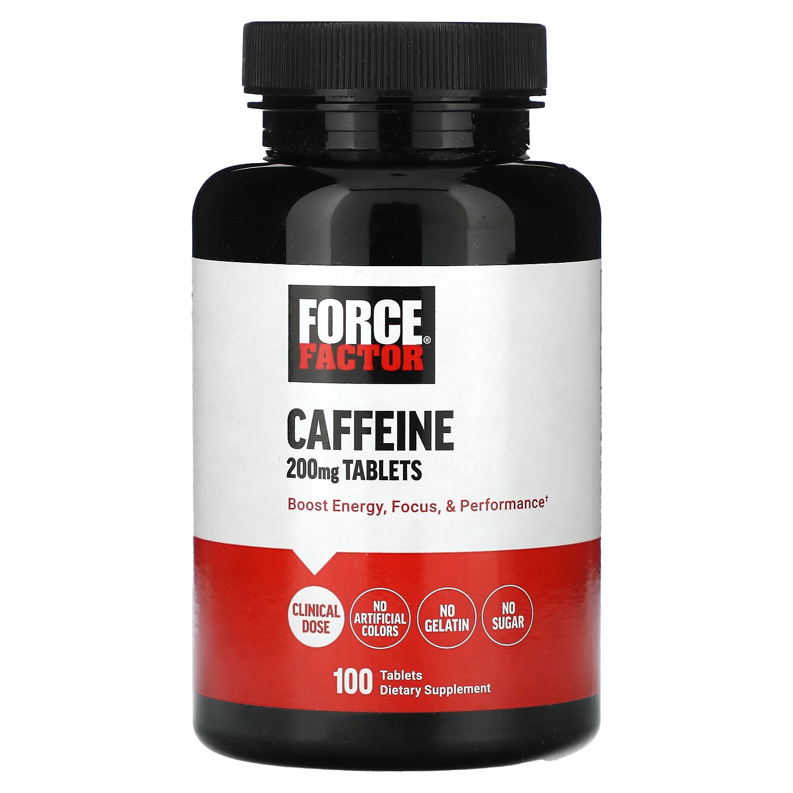 Force Factor-Caffeine-200 mg-100 Tablets